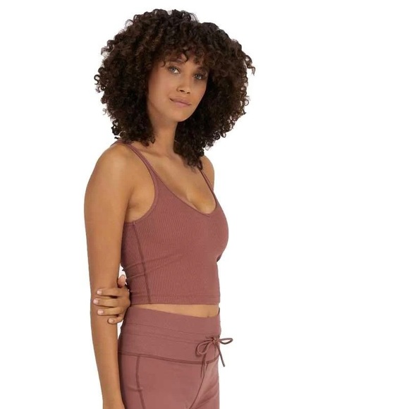 Vuori Rib Crop Tank Size XS Terracotta - Picture 2 of 8